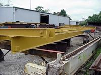 Typical used/refurbished 3 ton capacity single girder crane during refurbishing.